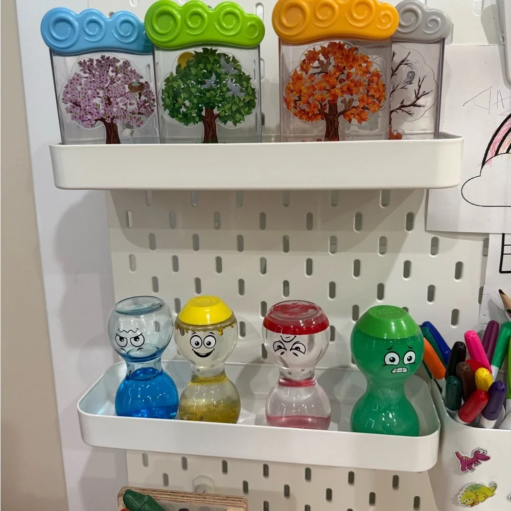 Ikea skadis shelf white.